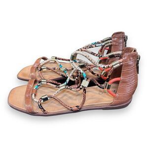 Aldo women Occeran Flat Caged Sandals Sz 8